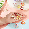 10Pcs 5 Colors Alloy Spring Gate Rings FIND-TA0008-59B-6