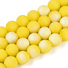 Frosted Opaque Glass Beads Strands LS-GLAA-T032-P10mm-MBB16-1