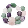 Natural Green Aventurine & Rose Quartz & Amethyst Beads Strands X-G-S359-353-2