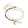 4Pcs 4 Colors Brass Charm Bracelets Sets BJEW-SZ0001-020G-2