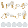 Beebeecraft 14Pcs Brass Clip-on Earring Findings KK-BBC0012-41-1