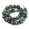 Natural Ruby in Zoisite Beads Strands X-G-S345-6mm-003-2