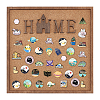 Square Wall Mounted Brooch Jewelry Display Cork Tray AJEW-WH0567-14A-1