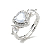 Brass & Cubic Zirconia Finger Rings CU-CBA7E55-15P-4