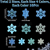 80Pcs 8 Styles Christmas Translucent Resin Cabochons RESI-SC0003-40-2