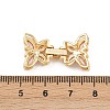 Brass Micro Pave Cubic Zirconia Fold Over Clasps KK-C075-42G-3
