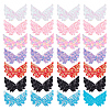 105Pcs 7 Colors Angel Wing Polyester Embroidery Appliques PATC-GA0001-27-1