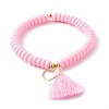 Handmade Polymer Clay Beads Stretch Bracelets Sets BJEW-JB06427-04-4