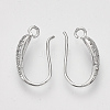 Brass Micro Pave Cubic Zirconia Earring Hooks LS-ZIRC-Q022-035P-NF-2