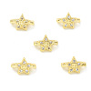 Rack Plating Brass Pave Cubic Zirconia Slide Charms KK-G464-02G-4