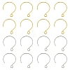 24Pcs 2 Colors Ion Plating(IP) 304 Stainless Steel Earring Hooks STAS-FS0001-65-1