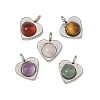 Natural Mixed Stone Pendants PALLOY-JF06058-02-1