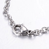 304 Stainless Steel Charm Bracelets BJEW-G475-01P-3