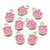 Alloy Enamel Charms ENAM-T012-03G-RS-1