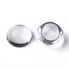 Transparent Half Round Glass Cabochons X-GGLA-R027-25mm-2