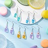 Resin Cocktail Pendants & 304 Stainless Steel Dangle Earrings for Women EJEW-JE06406-1