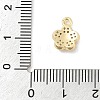 Brass Micro Pave Clear Cubic Zirconia Charms KK-B130-01G-04-3