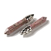 Natural Rhodonite Pointed Big Pendants G-Z055-01P-20-2