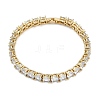 Rack Plating Brass Micro Pave Cubic Zirconia Chain Bracelets BJEW-P341-06A-G-1