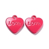 Heart Alloy Spray Painted Charms LS-PALLOY-B005-01I-1
