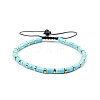 Synthetic Turquoise Braided Bead Bracelets for Women PW-WG20352-13-1