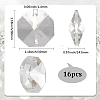 16Pcs Octagon Sew on Glass Rhinestone GLAA-SP0001-83B-02-2