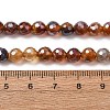 Electroplated Natural Agate Beads Strands G-B191-A07-6mm-13-5