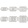 WADORN 24Pcs 6 Style Zinc Alloy Spring Gate Rings FIND-WR0003-72-1