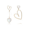 Heart Titanium Steel Dangle Earrings for Women TF3740-1-1
