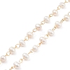 Handmade Natural Freshwater Pearl Beaded Chains AJEW-JB01088-01-1