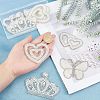 Fingerinspire 8Pcs 4 Style Glitter Hotfix Rhinestone DIY-FG0002-32-3