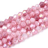 Ombre Effect Dyed Glass Beads Strands GLAA-T025-4mm-09B-1