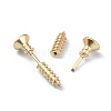 304 Stainless Steel Screw Shape Front Back Stud Earrings STAS-WH0061-23G-3