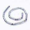 Electroplate Non-Magnetic Synthetic Hematite Beads Strands G-F510-03P-8mm-2