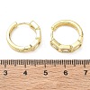 Brass Pave Cubic Zirconia Hoop Earrings KK-CBA98BA-15G-5