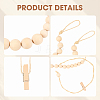 Wall Hanging Photo Display with Wooden Beads Garland AJEW-WH20011-54D-6