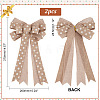 Polka Dot Pattern Linen Bowknot Ornament DIY-WH0248-343-2