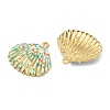 Ocean 304 Stainless Steel Enamel Pendants STAS-T076-08D-02G-2