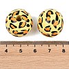 Printed Wood European Beads WOOD-G029-05A-3