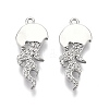 Brass Micro Pave Clear Cubic Zirconia Pnedants KK-C005-13P-2