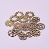 20Pcs Metal Alloy Steampunk Gear Charms Connectors Cog Pendants TIBEP-FS0001-04AB-1