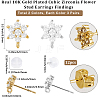 6 Pairs 2 Colors Brass Micro Pave Cubic Zirconia Stud Earring Findings ZIRC-BBC0003-24A-2