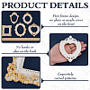 5Pcs 5 Style Resin Picture Frame AJEW-FG0002-34-4