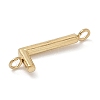 304 Stainless Steel Letter Connector Charms LS-STAS-M108-01G-12-2