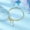 Natural Cultured Freshwater Pearl Charm Bracelets BJEW-JB10444-2