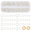 6 Styles Iron & 2Pcs Brass Open Jump Rings IFIN-ME0001-14S-1