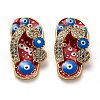 Brass Clear Cubic Zirconia Pendants KK-B028-10G-A-1