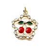 Brass Enamel Pendants KK-B136-04G-01-1