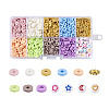 7790Pcs Flat Round Handmade Polymer Clay Beads CLAY-BT0001-01-2