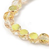 Electroplate Glass Beads Strands X-EGLA-L045-G-HP01-3